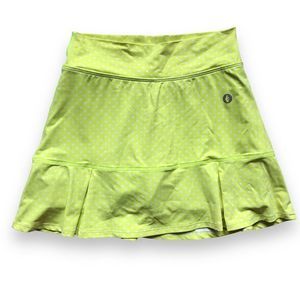 Dona Jo Size 1 Small S Jojo skirt Skort yellow white polkadot athletic